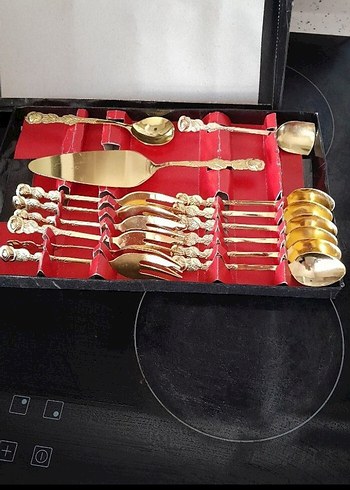 Altın Renkli Kahve Takımı Seti - Görsel 3