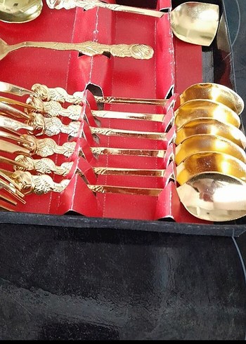 Altın Renkli Kahve Takımı Seti - Görsel 2