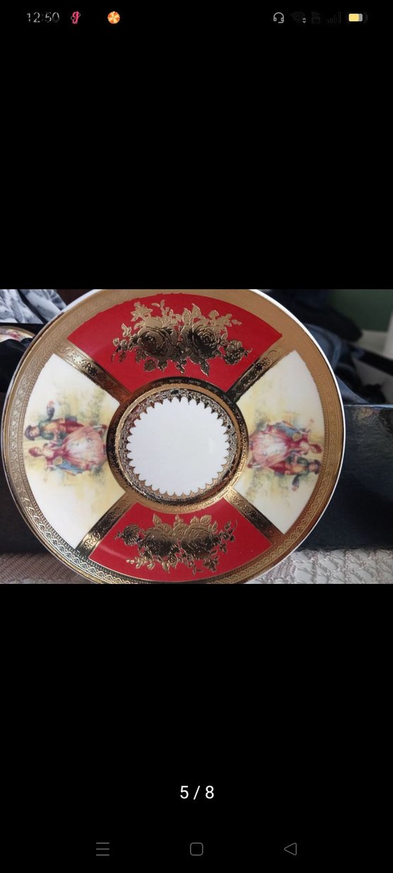 Altın Renkli Vintage Kahve Fincanı Seti - Görsel 5