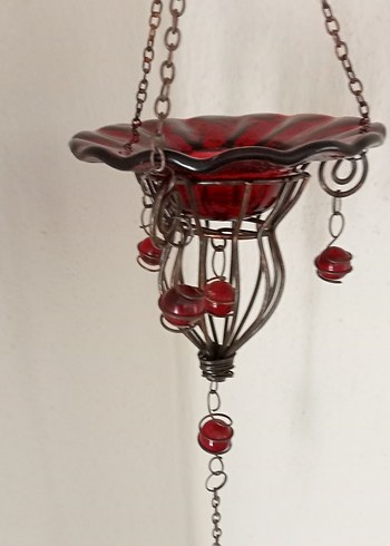 Kırmızı Asılı Mumluk - Görsel 4