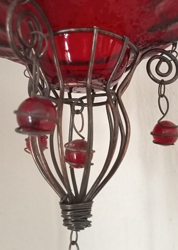 Kırmızı Asılı Mumluk - Görsel 3