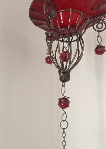 Kırmızı Asılı Mumluk - Görsel 5