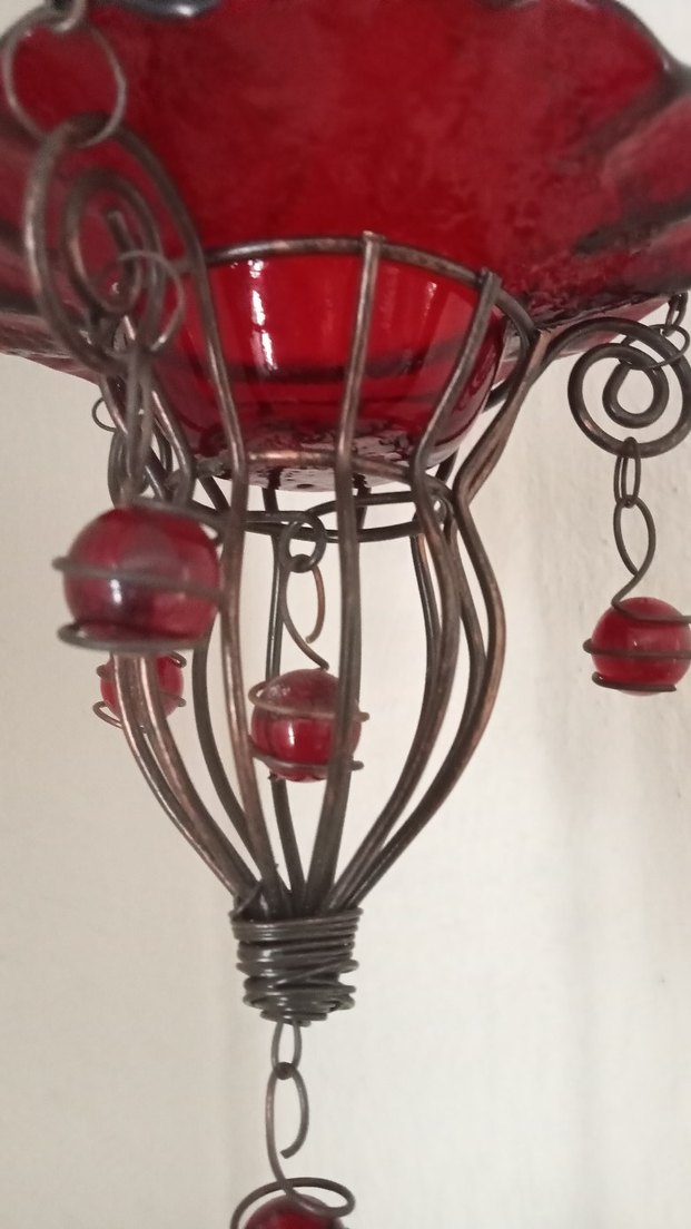 Kırmızı Asılı Mumluk - Görsel 3