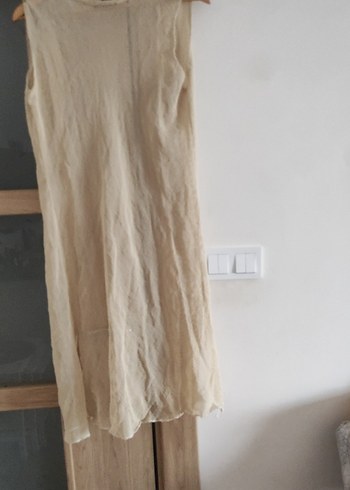 Bej Bohem Tarzı Desensiz Pareo - Görsel 5