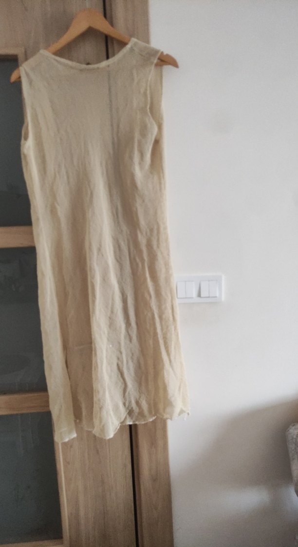 Bej Bohem Tarzı Desensiz Pareo - Görsel 5