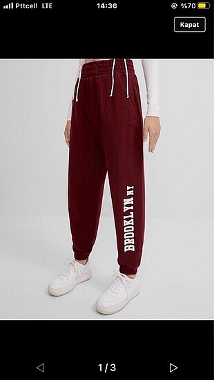 bershka bordo jogger