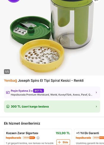 Joseph Joseph Spiro El Tipi Spiral Kesici - Görsel 2