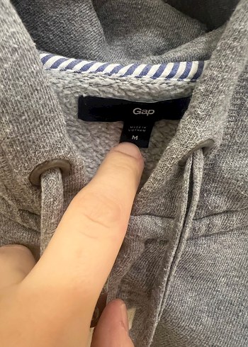 Gri Kapüşonlu Fermuarlı GAP Sweatshirt - Görsel 3
