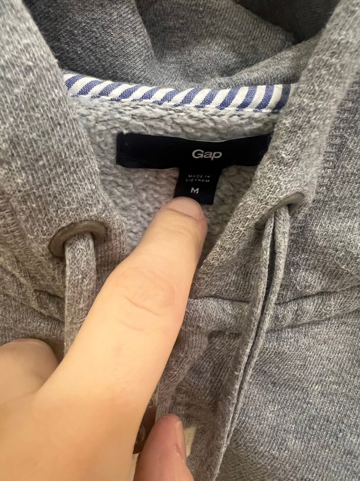 Gri Kapüşonlu Fermuarlı GAP Sweatshirt - Görsel 3