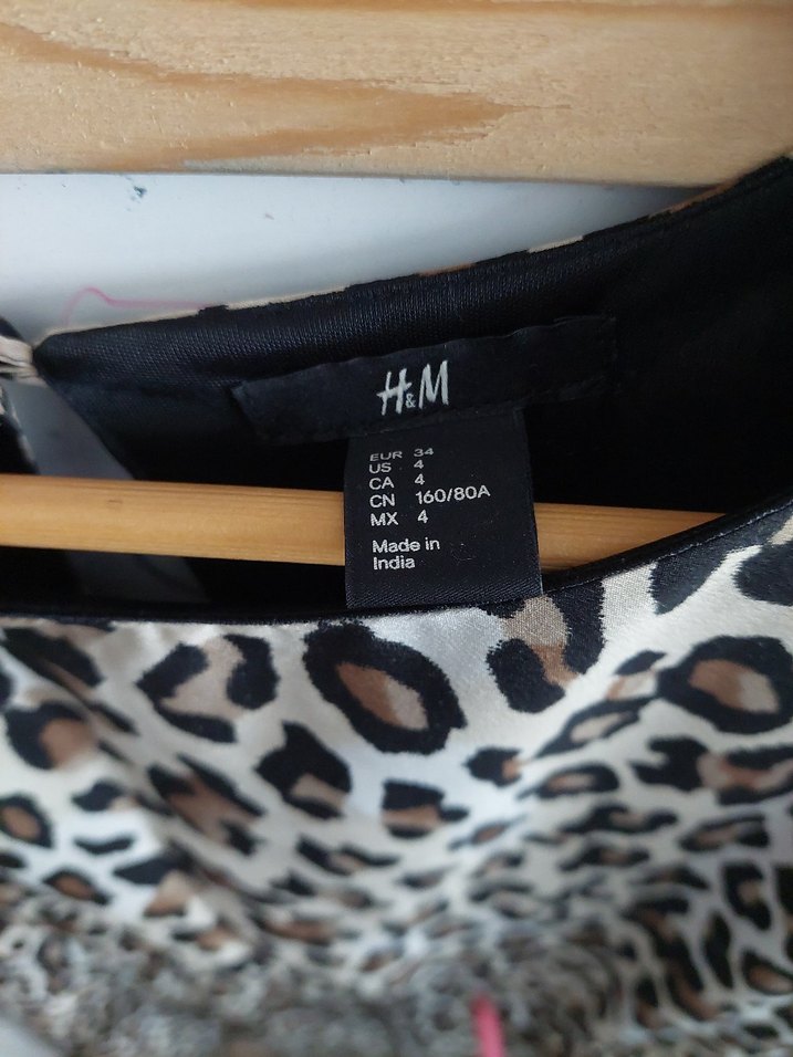 Leopar Desenli Kolsuz Midi Elbise - Görsel 2