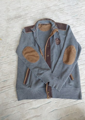 Gri Düğmeli Erkek Hırka - Görsel 4