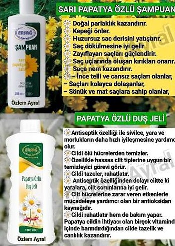 Ersağ Sarı Papatya Özlü Şampuan 300 ml - Görsel 2