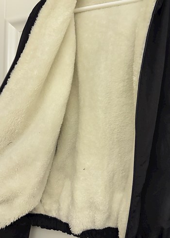 Siyah Fermuarlı Mini Kadın mont - Görsel 3