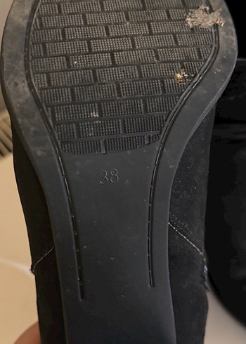 Siyah Süet Tokalı Blok Topuklu Kadın Bot - Görsel 5