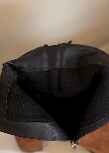 Kahverengi Süet Kadın Dolgu Topuklu Bot - Görsel 4