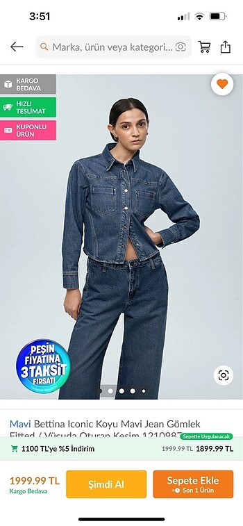 Denim gömlek