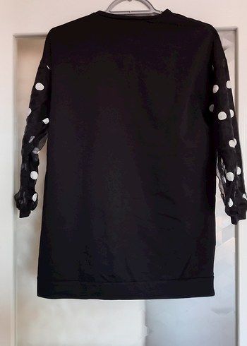 Diğer Düğmeli Siyah Kadın Sweatshirt