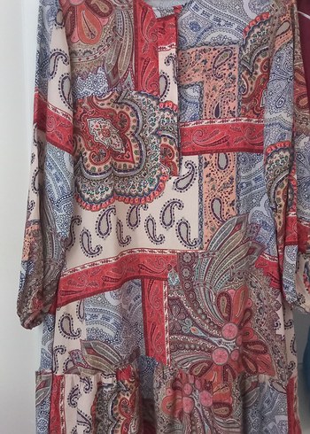 LC Waikiki Bohem Desenli Uzun Hamile Tunik