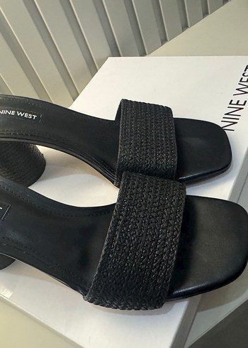 Mango NINE WEST Siyah Topuklu Kadın Terlik