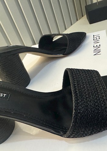 37,5 Beden siyah Renk NINE WEST Siyah Topuklu Kadın Terlik