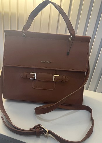 Kahverengi Kadın Deri Tokalı El Çantası - Görsel 2