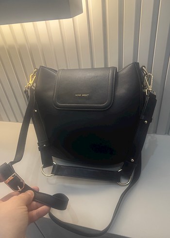 Siyah Deri Kadın Omuz Çantası - Görsel 4