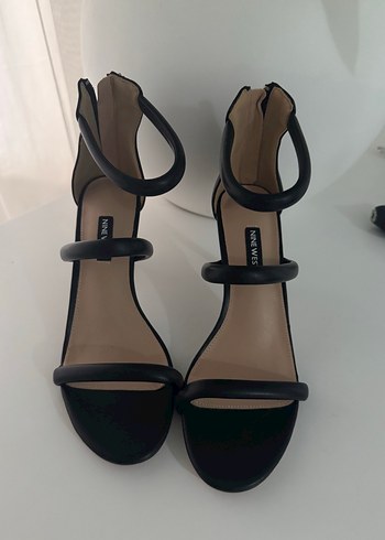 38 Beden siyah Renk Nine West Siyah Kadın Topuklu Sandalet