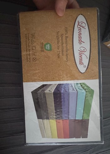  Beden Gri Desenli Yatak çarşaf tek kişilik- %100 Pamuk Jersey