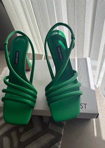 Yeşil Blok Topuklu ayakkabı - Görsel 4