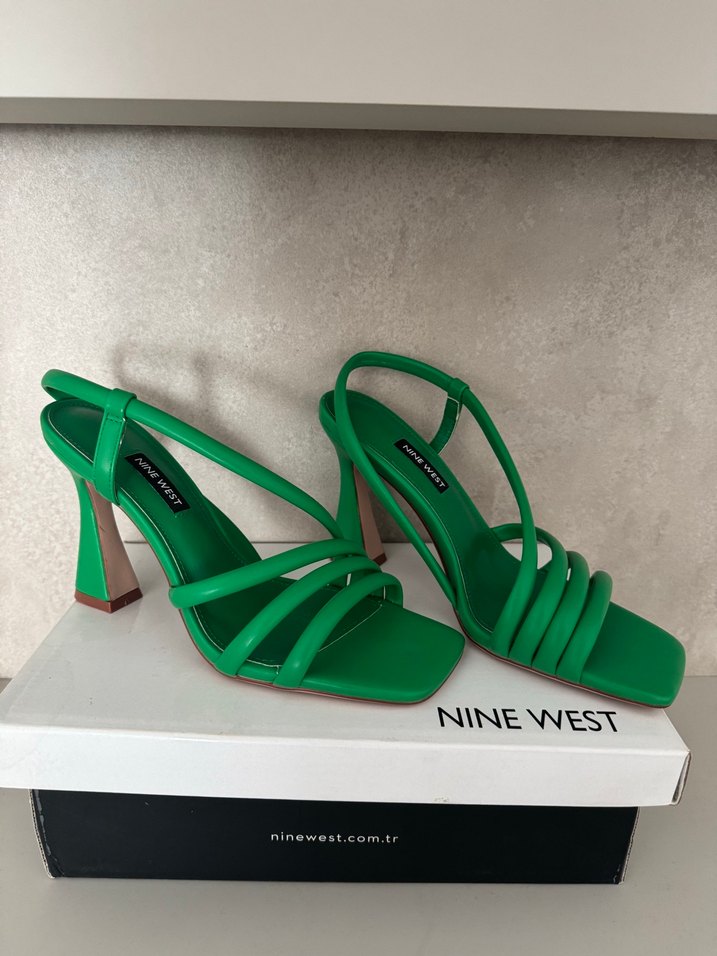 Yeşil Blok Topuklu ayakkabı - Görsel 2