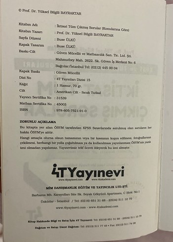 İktisat Tüm Çıkmış Sorular KPSS ve Kurum Sınavları