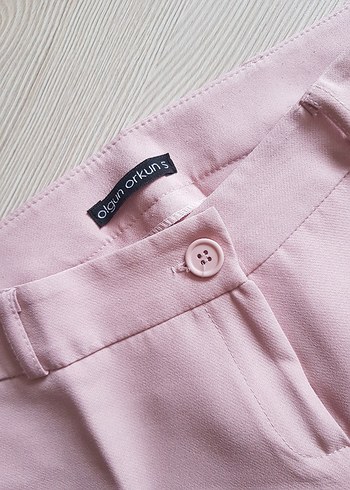 Pudra Renk Kumaş Pantolon - Görsel 3