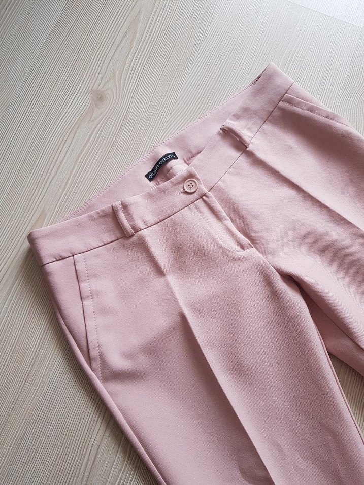 Pudra Renk Kumaş Pantolon - Görsel 2