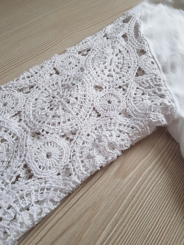 Beyaz Dantel Gömlek - Görsel 5