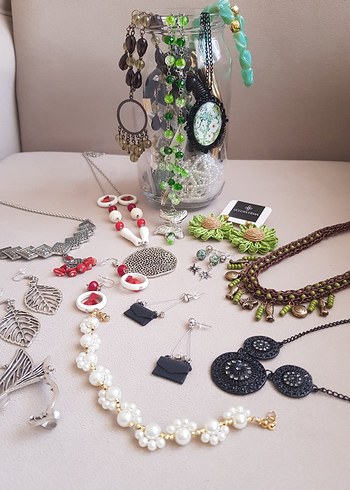 Accessorize  Renkli Vintage Ve Sik Taki Seti