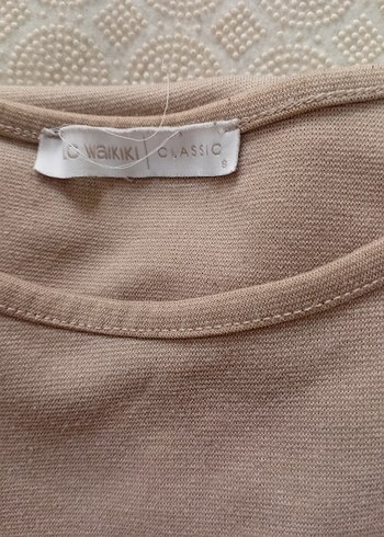 Bej Uzun Kollu Hamile Tişörtü - Görsel 4