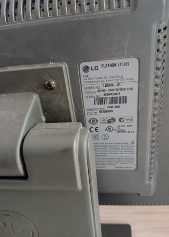 Gri LG FLATRON Monitör görüldüğü gibi bilgi sahibi değilim - Görsel 3