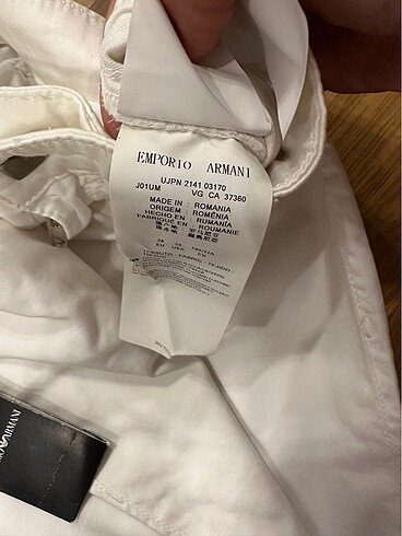 28 Beden beyaz Renk Emporio Armani Cep Detaylı Jean