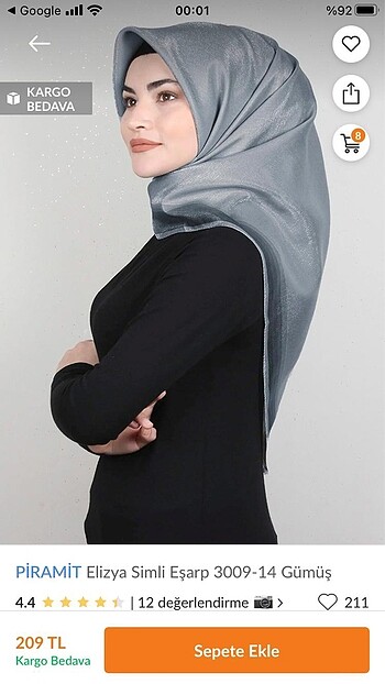 Pierre Cardin Piramit eşarp