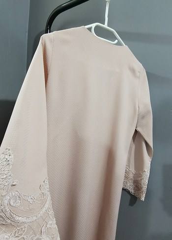 Pudra Rengi, Özel Dikim Dantel Detaylı Kap - Görsel 4