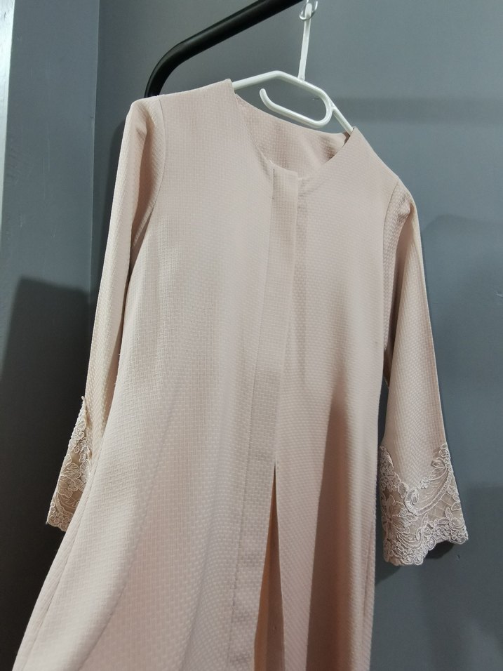 Pudra Rengi, Özel Dikim Dantel Detaylı Kap - Görsel 3