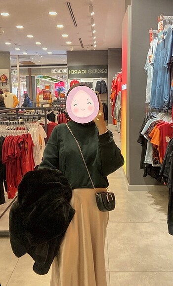 Diğer Bej saten etek