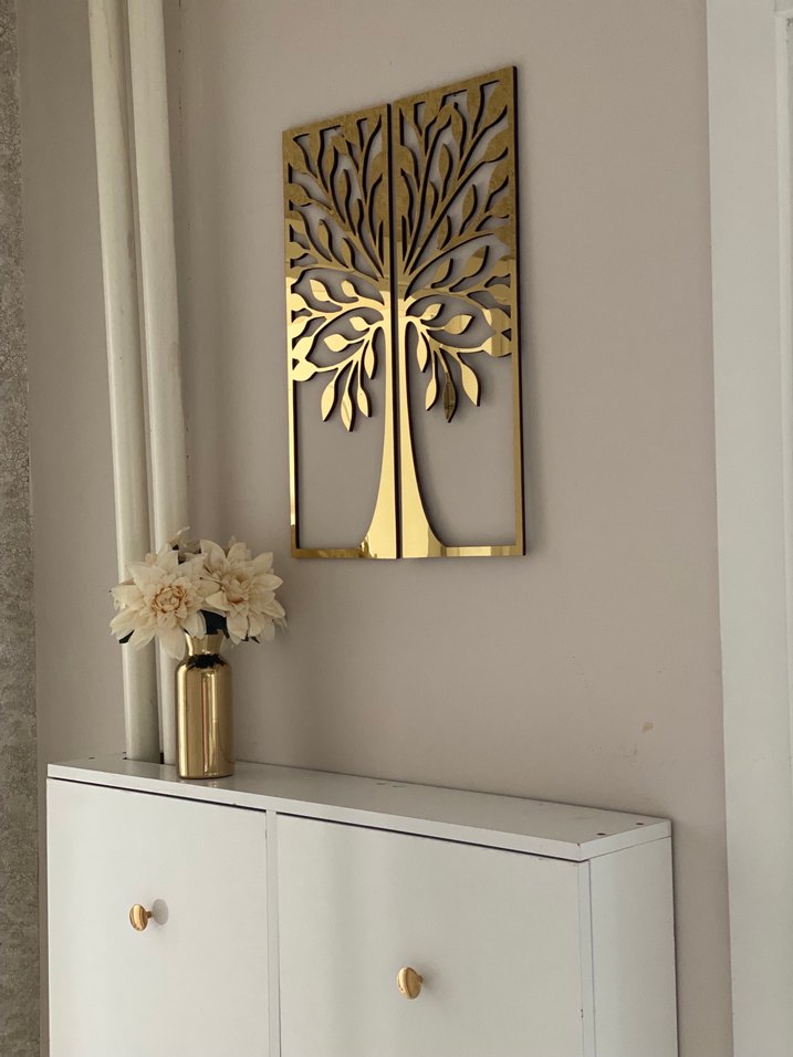 Gold Ağaç tablo Duvar Dekoru - Görsel 2