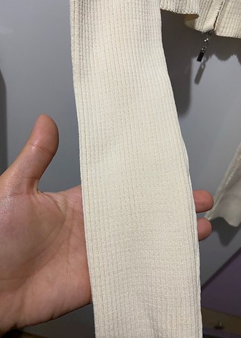 s Beden Bej straplez Yaka Fitilli Kadın Triko