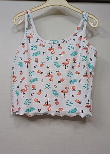 Beyaz Desenli Kadın Mini Pijama Takımı - Görsel 3