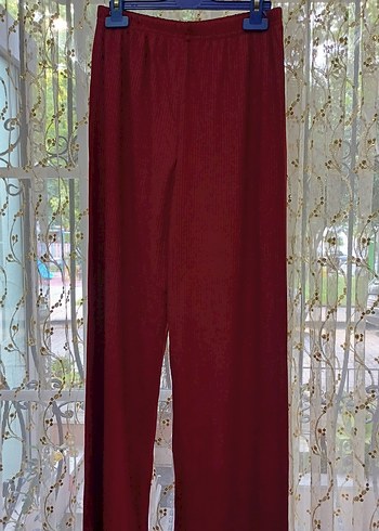 Bordo Kadın Uzun Kollu Rahat Pijama Takımı - Görsel 2