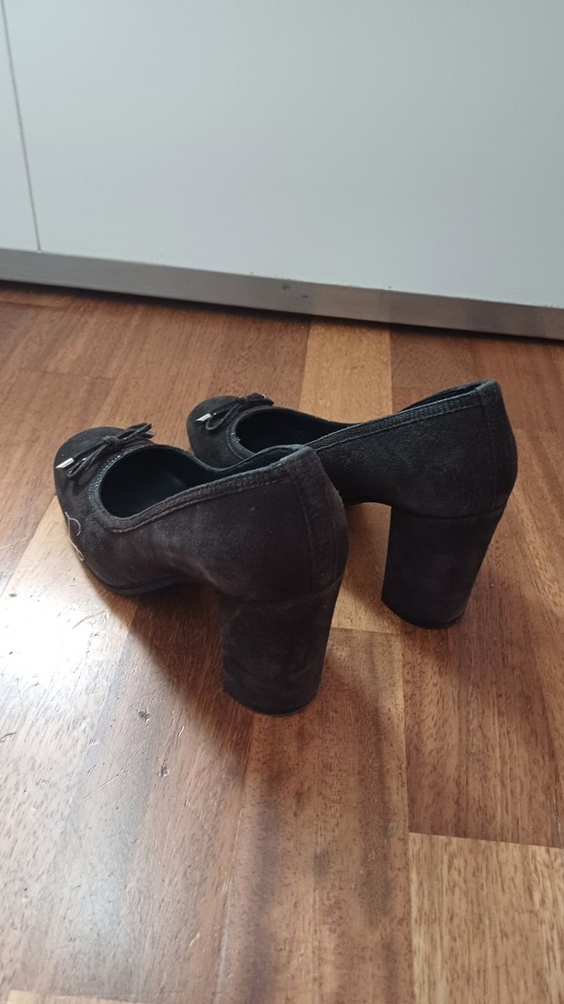 Hotic Kadın Kahverengi Süet Topuklu Ayakkabı - Görsel 3