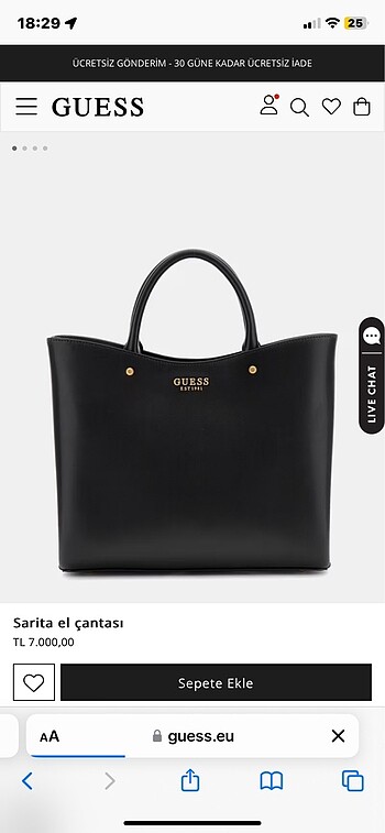 Guess orijinal çanta