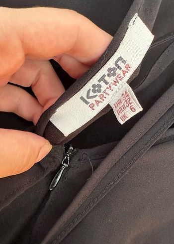 Koton Kahverengi Payetli Midi Abiye Elbise