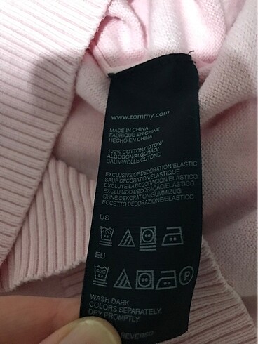 xl Beden pembe Renk Tommy hilfiger orjinal erkek kazak